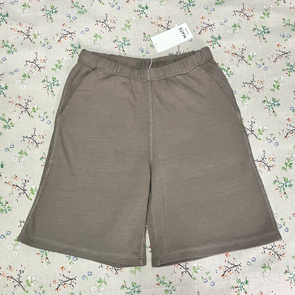 MATE the Label Textured Knit Boxy Short Pebble Small Organic Cotton Lounge